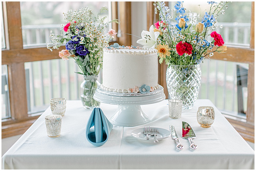 Simple White Wedding Cake 1 Tier