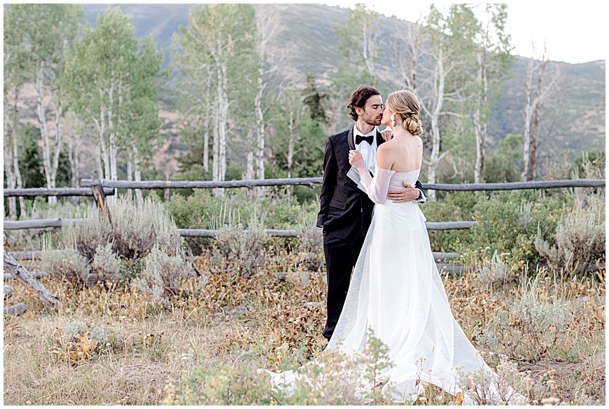 mountain micro wedding bride and groom
