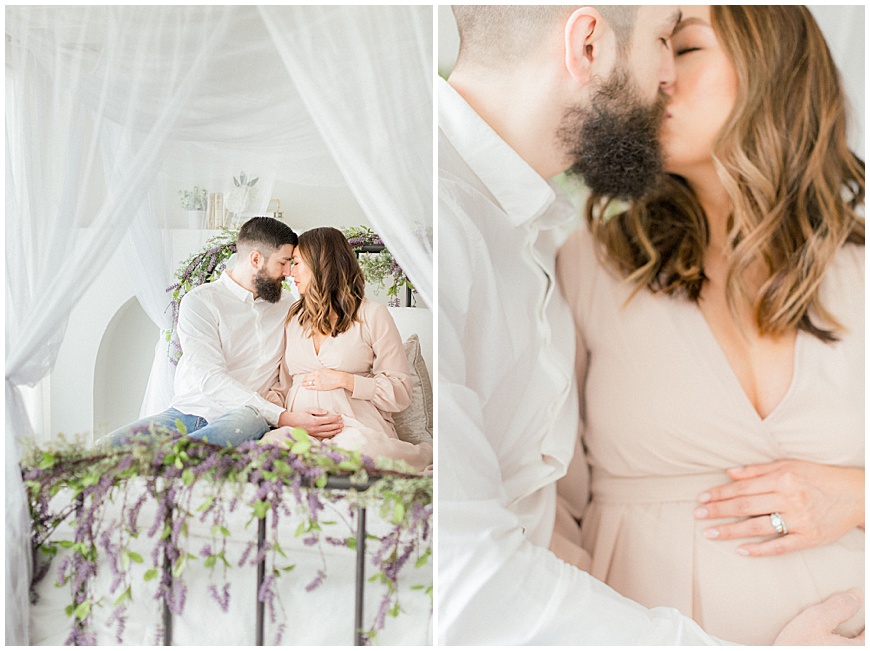 husband and wife maternity session