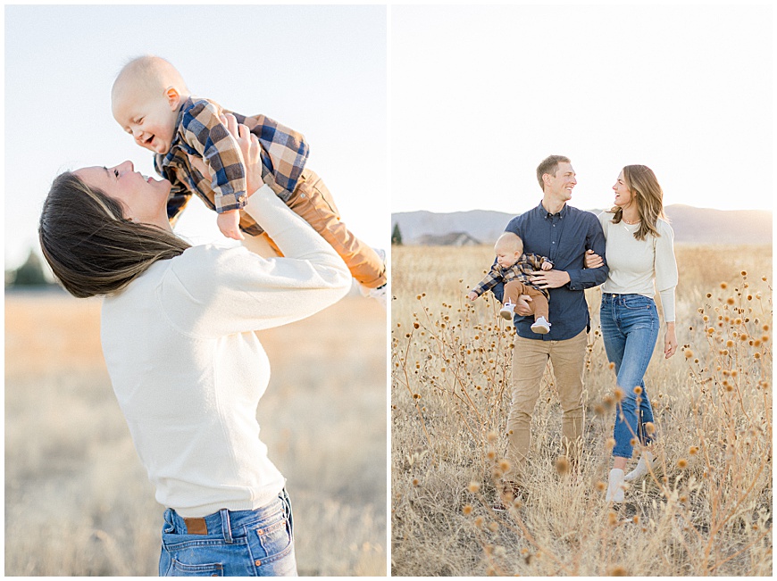 Fall Family Photos in field
