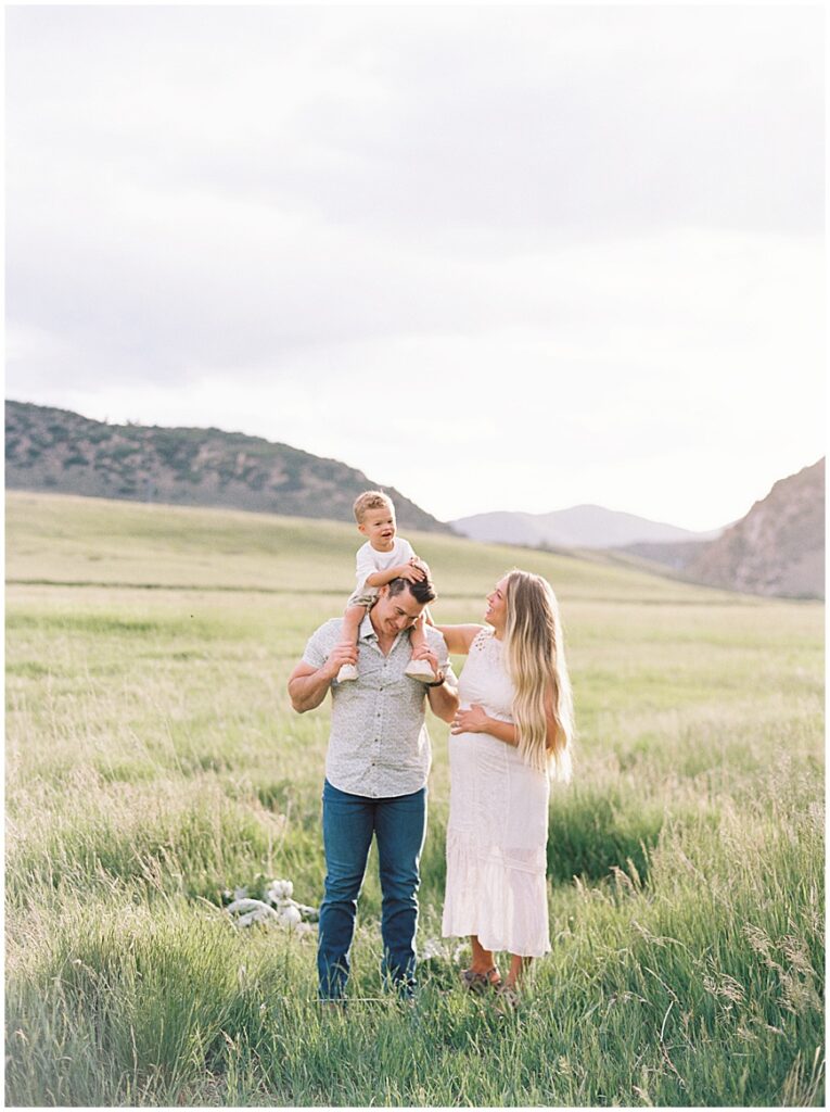 Family in field near Denver Photography