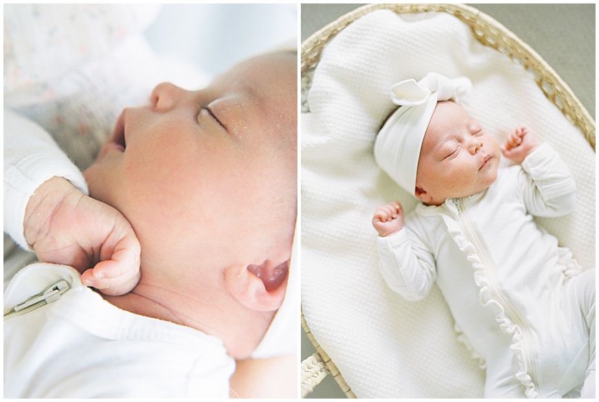 newborn baby in white clothes