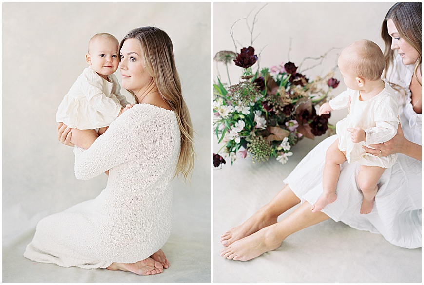 mother and baby studio session