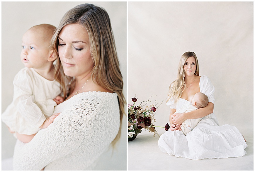 mother and baby studio session
