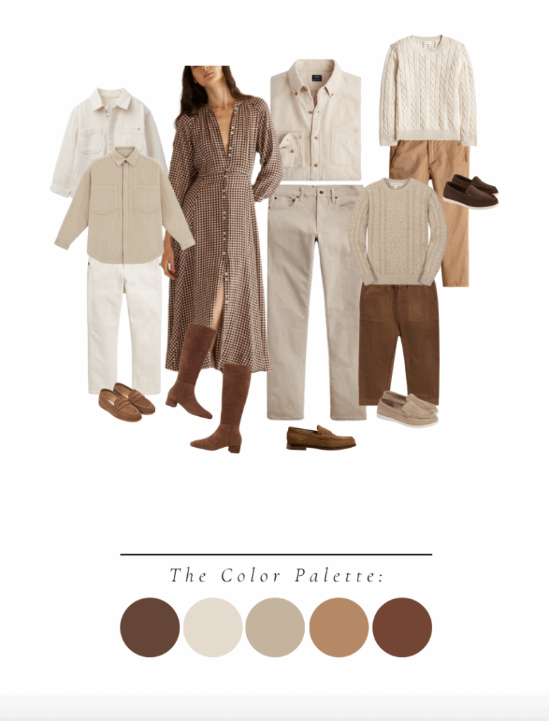 “Cozy neutral outfit ideas for what to wear for fall family photos in Greenville SC”
Think oatmeal sweaters, linen dresses, and brown leather boots.